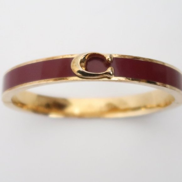 COACH C logo enamel bangle hinge bracelet - Picture 2 of 4